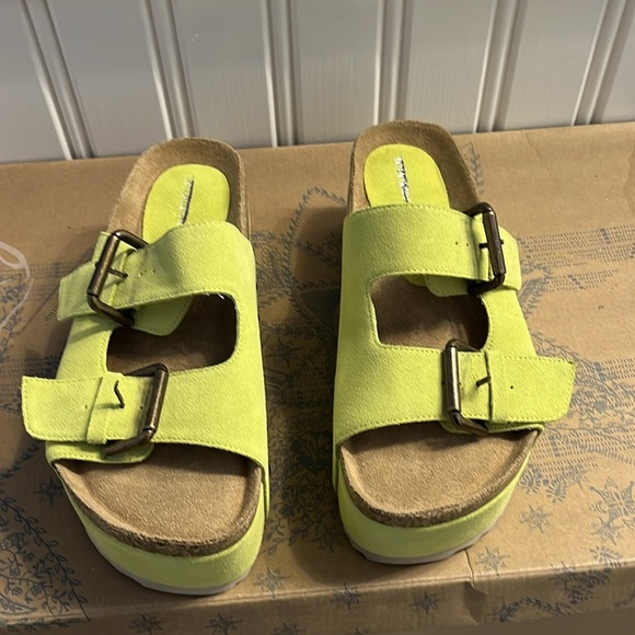 Free People x Intentionally Rule Breaker Flatform Sandals Size 6 NEW - Picture 4 of 12